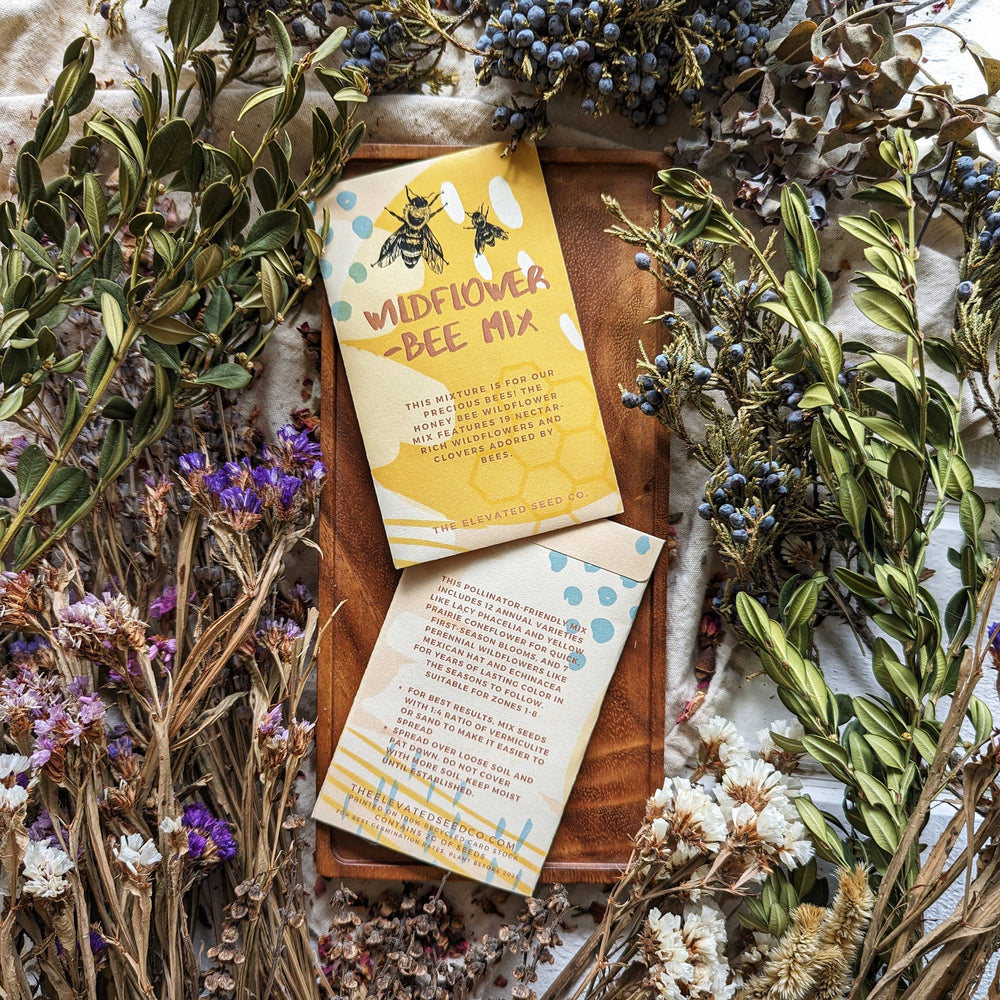 Wildflower Mix for the Bees wildflower seed packet from Valhalla Hall Farm