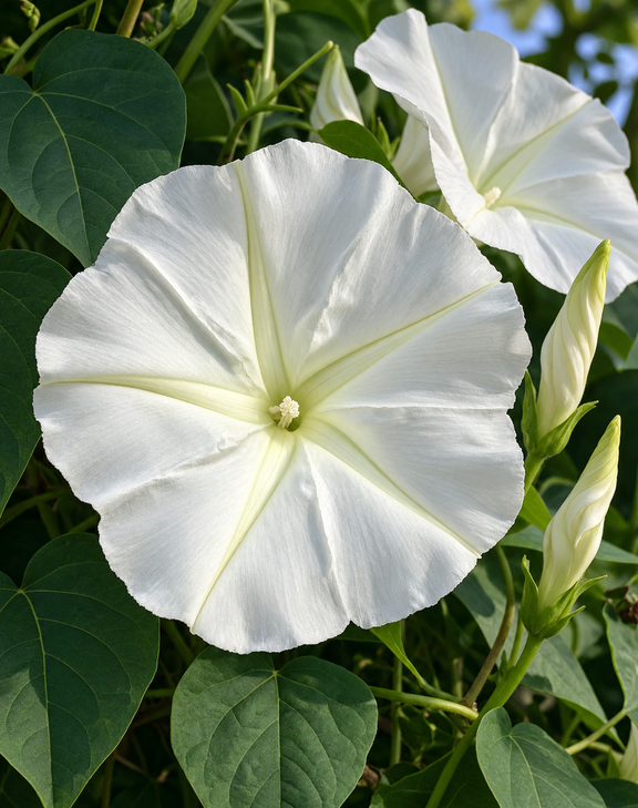 Moonflower in bloom