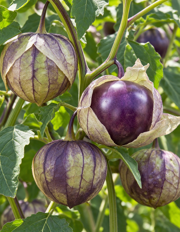 Purple tomatillos
