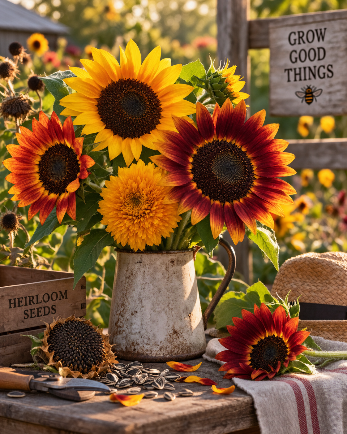 Sunflower Salutations Garden Collection Gift Tin
