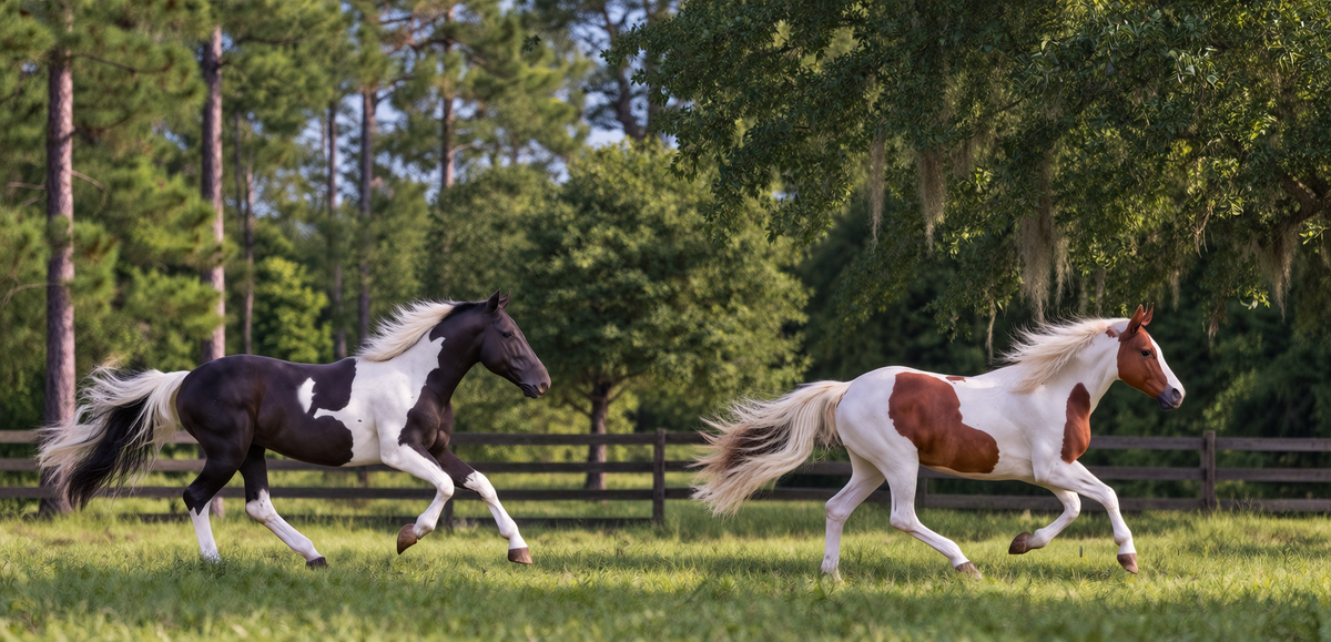 Zen and Spirit, the two horses at Valhalla Hall